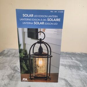 Solar Lantern Evergreen Enterprises Solar LED Edison Lantern New